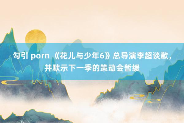 勾引 porn 《花儿与少年6》总导演李超谈歉，并默示下一季的策动会暂缓